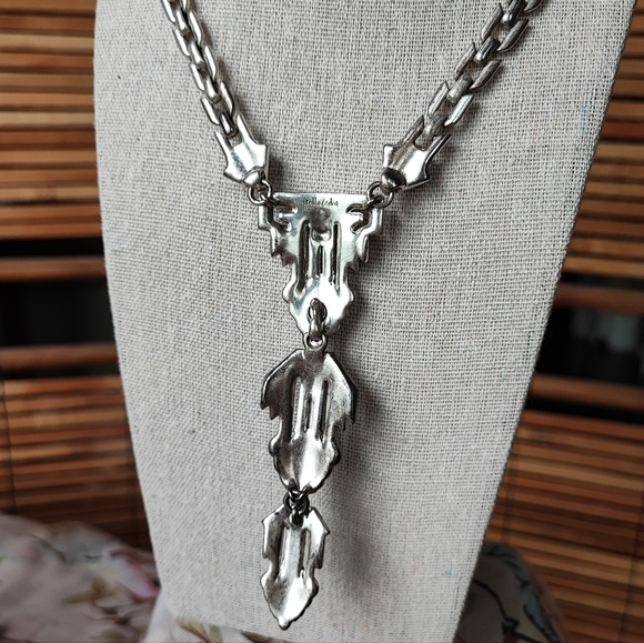 Stella and Dot Art Deco Revival Silver Tone All Clear Rhinestones - Picture 6 of 14